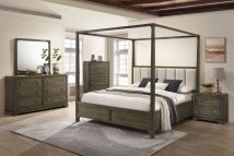 Coaster Fine Furniture 224931KE-S5 Gran Park - 5 Piece Eastern King Canopy Bedroom Set - Dark Cocoa