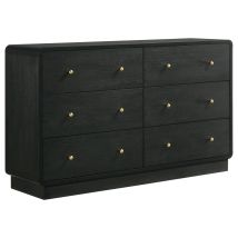 Coaster Fine Furniture 223663 Cavelle - 6-Drawer Dresser Cabinet - Black