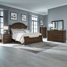 Liberty Furniture 512-BR-CPSDMCN Liberty Furniture 512-BR-CPSDMCN Arden Road - 5 Piece Bedroom Set (California King Poster Bed, Dresser & Mirror, Chest, Night Stand) - Cherry