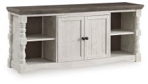 Ashley Furniture W814-30 Havalance - Extra Large TV Stand - 2 Doors - Brown / Beige