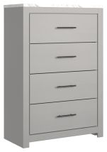 Ashley Furniture B1192-44 Cottonburg - Light Gray / White - Four Drawer Chest