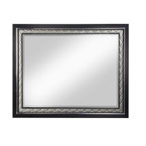ACME BD01429 Nicola - Mirror - Silver PU & Black Finish