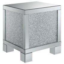 CoasterElevations 722497 Gillian - Rectangular Mirrored Acrylic Side End Table - Silver
