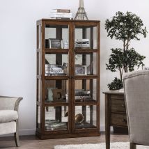 Furniture of America CM-CR140A Vilas - Curio Cabinet - Oak