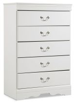 Ashley Furniture B129-46 Anarasia - Five Drawer Chest - White