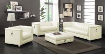 CoasterElevations 505391-S4 Chaviano - 4 Piece Upholstered Track Arm Sofa Set - Pearl White
