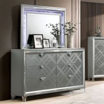 Furniture of America FOA7147D Emmeline - Dresser - Silver