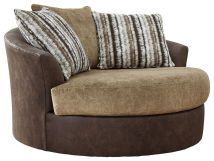 Signature Design by Ashley® 1870421 Alesbury - Chocolate - Oversized Swivel Accent Chair