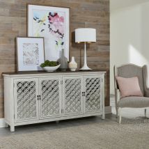 Liberty Furniture 2012W-AC7236 Westridge - 4 Door Accent Cabinet - Antique White