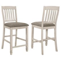 CoasterEveryday 192819 Sarasota - Wood Counter Chair (Set of 2) - Rustic Cream