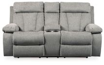 Signature Design by Ashley® 7620494 Mitchiner - Fog - DBL Rec Loveseat w/Console
