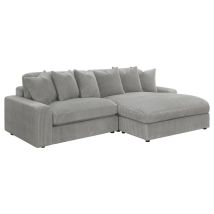 CoasterElevations 509900 Blaine - Reversible Upholstered Chaise Sectional Sofa - Fog