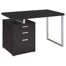 CoasterEveryday 800519 Brennan - 3-Drawer Office Computer Desk - Cappuccino