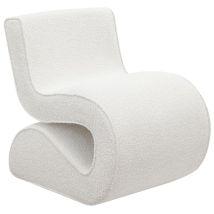 Coaster Fine Furniture 903154 Ronea - Boucle Upholstered Armless Curved Chair - Cream