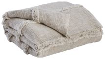 Ashley Furniture A1000487 Samsen - Linen - Throw (Set of 3)