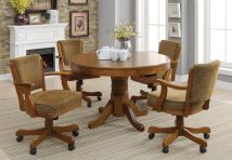 CoasterEveryday 100951-S5 Mitchell - 5 Piece Dining And Game Table Set - Amber