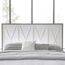 Liberty Furniture 499-BR13 Palmetto Heights - Queen Panel Headboard - Shell White & Driftwood
