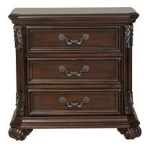 Liberty Furniture 737-BR61 Messina Estates - 3 Drawer Nightstand - Cognac
