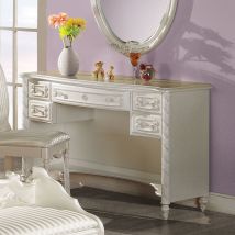 ACME OF02441 Pearl - Writing Desk - Pearl White