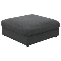 CoasterEssence 551326 Serene - Square Upholstered Ottoman - Charcoal