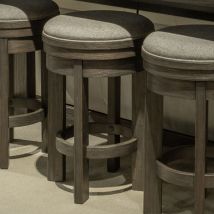 Liberty Furniture 201-OT9003 Lennox Hill - Upholstered Swivel Console Stool - Bark