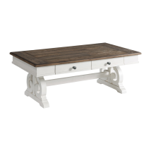 Intercon DK-TA-5028-RFO-C Drake - Coffee Table - Rustic White / French Oak