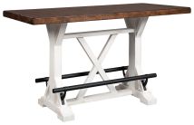 Ashley Furniture D546-13 Valebeck - Rectangular Dining Room Counter Table - White / Brown