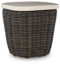 Ashley Furniture P711-702 Kimora - Square End Table - Beige / Dark Brown