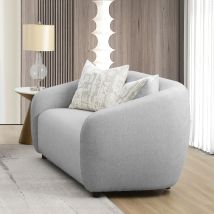 ACME LV03591 Etienne - Loveseat With 3 Pillows - Gray Linen