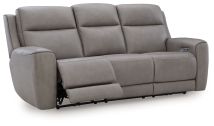 Ashley Furniture PCU1090015 5Z-Comfort - Power Reclining Sofa With Adj Headrest - Coin