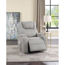 ACME LV02180 Evander - Power Lift Recliner - Light Gray