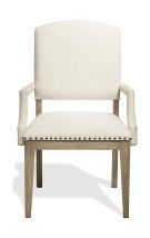 Riverside Furniture 59453 Myra - Upholstered Arm Dining Chair (Set of 2) - Natural