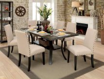 Furniture of America CM3323T-TABLE Kaitlin - Dining Table - Light Walnut / Beige