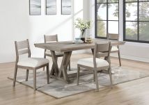 CoasterEveryday 107441-S5 Cornelia - 5 Piece Rectangular Dining Table Set - Coastal Gray