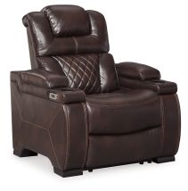 Signature Design by Ashley® 7540713 Warnerton - Brown Dark - PWR Recliner/Adj Headrest