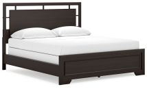Signature Design by Ashley® B441B9 Covetown - Dark Brown - California King Panel Bed
