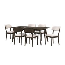 New Classic 40-1078-D6C New Classic 40-1078-D6C Rex - Rectangle Dining Table & 6 Open Back Chairs - Dark Brown