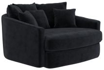 Jackson 71009-1400/08 Matty - Round Accent Cuddle Chaise - Ebony