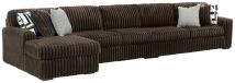 Ashley Furniture 98104S10 Ashley Furniture 98104S10 Midnight-Madness - 3-Piece Sectional With LAF Corner Chaise - Chocolate
