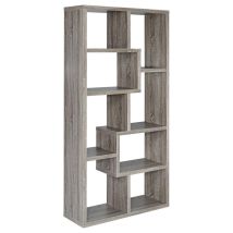 CoasterEveryday 800510 Theo - 7-Shelf Bookshelf - Weathered Gray