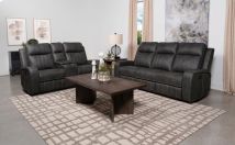 Coaster Fine Furniture 603191-S2 Raelynn - 2 Piece Upholstered Reclining Sofa Set - Gray