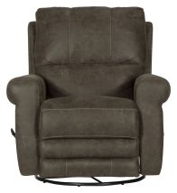 Jackson Furniture Industries 47535-1304/56-3304/56 Maddie - Faux Leather Swivel Glider Recliner - Ash