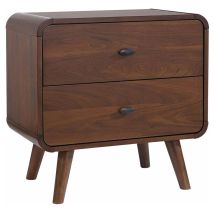 CoasterEssence 205132 Robyn - 2-Drawer Nightstand - Dark Walnut