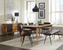 Coaster Fine Furniture 110571-S6E Partridge - 6 Piece Dining Set Natural - Sheesham And Espresso