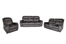 New Classic 20-U456-3NP New Classic 20-U456-3NP Park City - Manual 3 Piece Sofa & Loveseat & Recliner - Slate