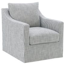 Coaster Fine Furniture 904137 Winter - Upholstered Sloped Arm Accent Swivel Chair - Gray