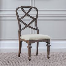 Liberty Furniture 765-C2501S Providence Park - Wood Back Side Chair - Chateau Brown