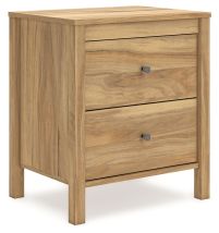 Signature Design by Ashley® EB1760-292 Bermacy - Light Brown - Two Drawer Night Stand