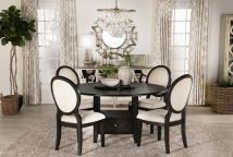 CoasterEssence 115101-S5 Twyla - 5 Piece Round Dining Set - Dark Cocoa And Cream