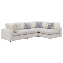 CoasterEssence 551321-SETA Serene - Upholstered 4 Piece Modular Sectional Sofa - Beige